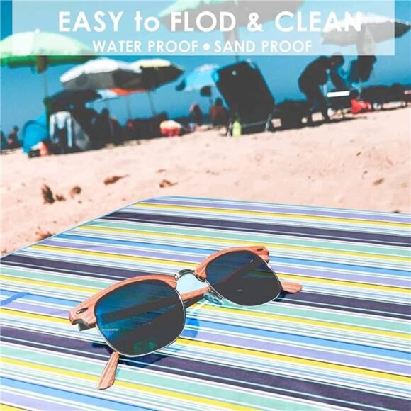 Picnic Beach Blanket,XL Sandfree Waterproof Outdoor Camping Blanket,Quick Drying - Picture 5 of 7